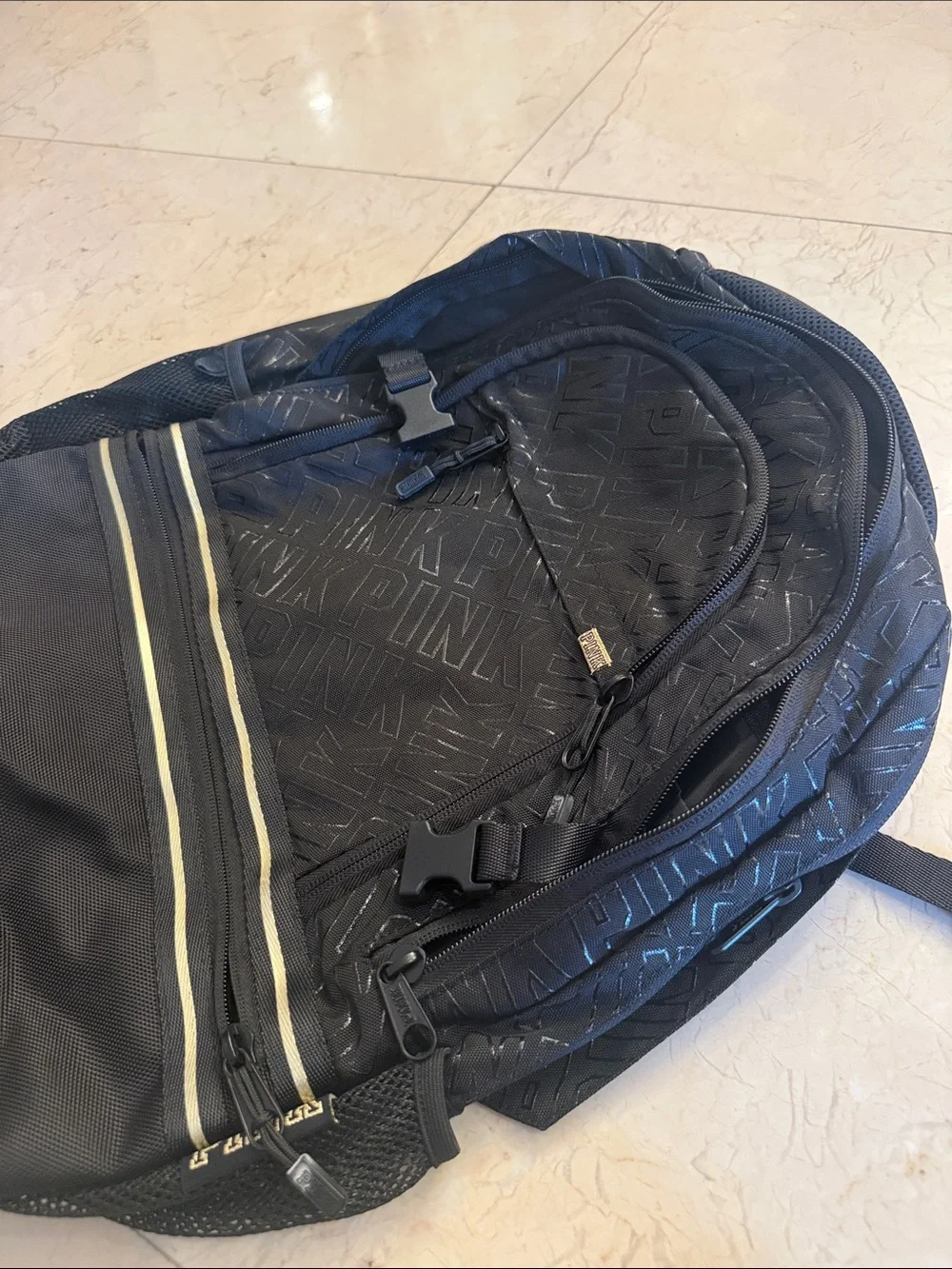 Black VSPINK Logo Backpack with Subtle Logo Accent NEW WITHOUT TAGS